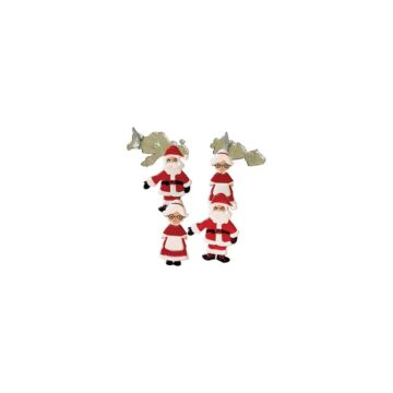 Eyelet Outlet Shape Brads 12/Pkg Santa & Mrs Claus