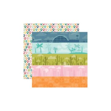 Simple Stories Going Places Double-Sided Cardstock 12"X12" Detours
