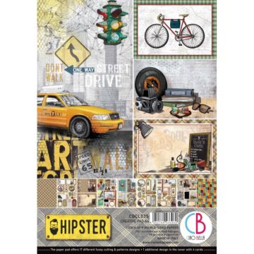 Ciao Bella Double-Sided Creative Pack 90lb A4 9/Pkg Hipster, 9 Designs/1 Each