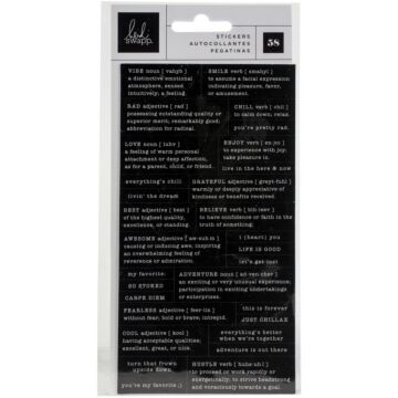 Heidi Swapp Old School Definition Stickers 58/Pkg