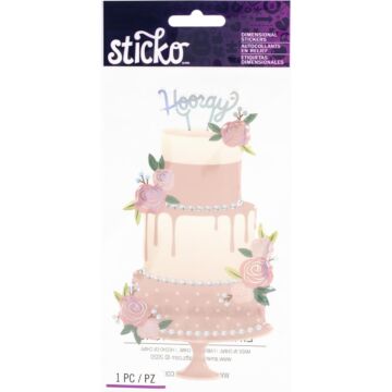 Sticko Flat Stickers Rose Wedding Cake
