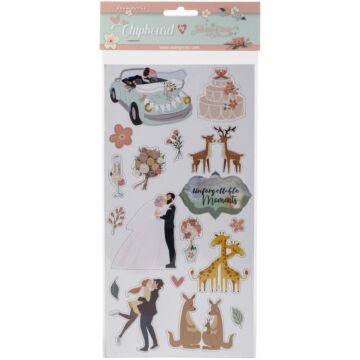 Stamperia Adhesive Chipboard 6"X12" Wedding Subjects, Love Story