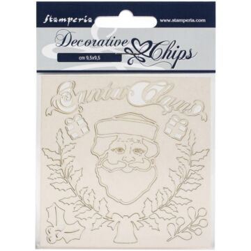 Stamperia Decorative Chips 3.75"X3.75" Santa Clause