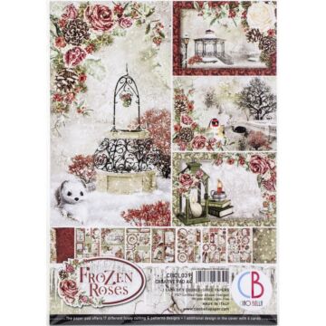 Ciao Bella Double-Sided Creative Pack 90lb A4 9/Pkg Frozen Roses, 9 Designs/1 Each