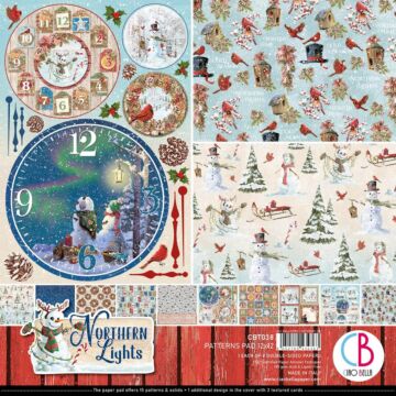 Ciao Bella Double-Sided Paper Pack 90lb 12"X12" 8/Pkg Northern Lights, 8 Designs/1 Each