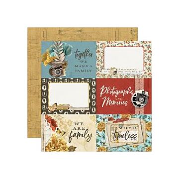 Simple Stories Simple Vintage Ancestry Double-Sided Cardstock 12"X12" 4"X6" Elements