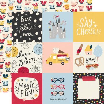 Say Cheese Main Street Double-Sided Cardstock 12"X12" 4"X4" Elements