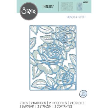 Sizzix Thinlits Dies By Jessica Scott 2/Pkg Floral Lattice