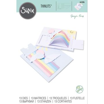 Sizzix Thinlits Die By Georgie Evans 13/Pkg Rainbow Slider Card