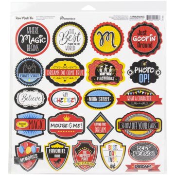 Reminisce Label Cardstock Stickers 12"X12" Real Magic Too