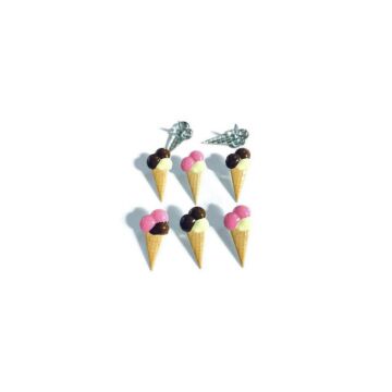 Eyelet Outlet Shape Brads 12/Pkg Ice Cream