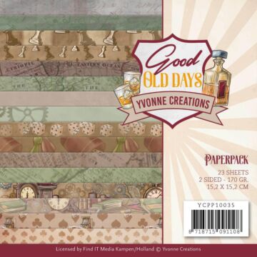 Find It Trading Yvonne Creations Paper Pack 6"X6" 23/Pkg Good Old Days, Double-Sided