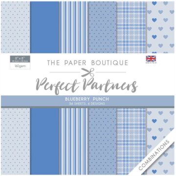 The Paper Boutique Perfect Partners Paper Pad 8"X8" 36/Pkg Blueberry Punch