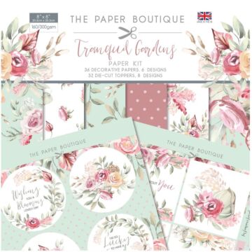 The Paper Boutique Paper Kit 8"X8" Tranquil Gardens
