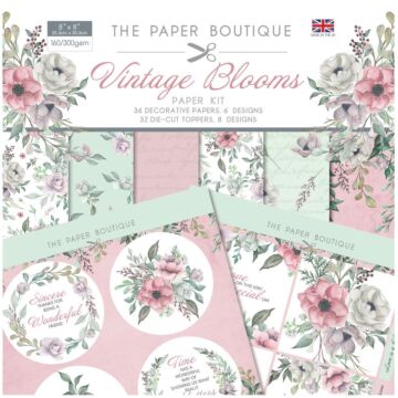 The Paper Boutique Paper Kit 8"X8" Vintage Blooms
