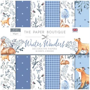 The Paper Boutique Paper Pad 8"X8" 36/Pkg Winter Wonders, 6 Designs