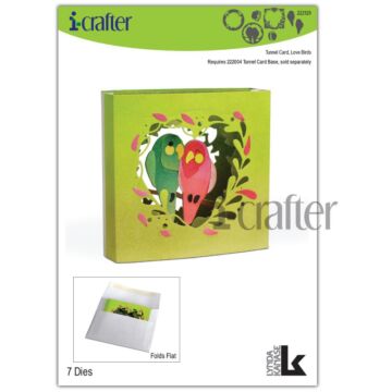i-crafter Dies Tunnel Card, Love Birds