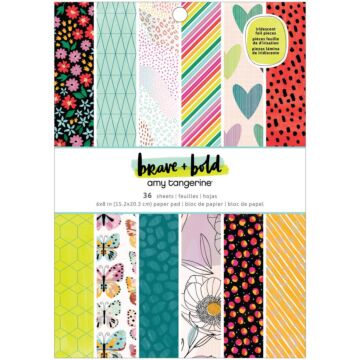 American Crafts Single-Sided Paper Pad 6"X8" 36/Pkg Amy Tan Brave & Bold