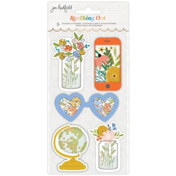 Jen Hadfield Reaching Out Shaker Stickers 5/Pkg