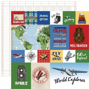 Carta Bella Our Travel Adventure Double-Sided Cardstock 12"X12" Journaling Cards