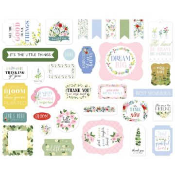 Carta Bella Cardstock Ephemera 33/Pkg Icons, Flora No. 4