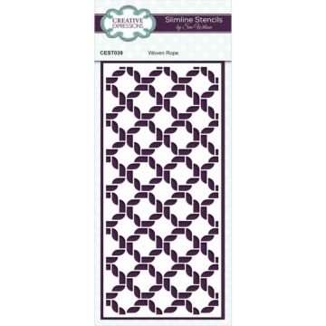 Creative Expressions Slimline Stencil By Sue Wilson Woven Rope