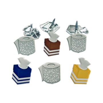 Eyelet Outlet Shape Brads 12/Pkg Toilet Paper & Tissue