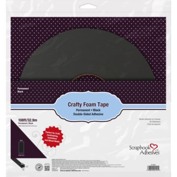 Scrapbook Adhesives Crafty Foam Tape Roll Black, .39X108'