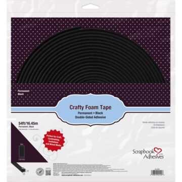 Scrapbook Adhesives Crafty Foam Tape Roll Black, .39"X54'