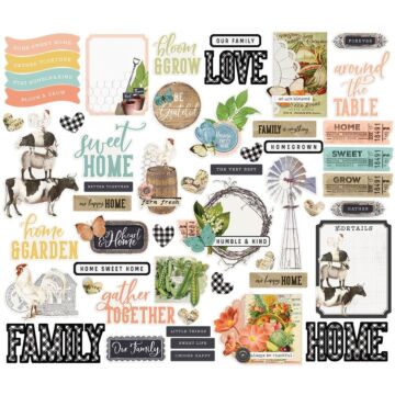 Simple Vintage Farmhouse Garden Bits & Pieces Die-Cuts 63/Pk