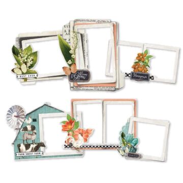 Simple Vintage Farmhouse Garden Chipboard Frames