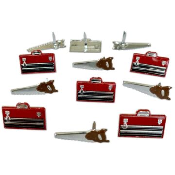 Eyelet Outlet Shape Brads 12/Pkg Saw & Tool Box