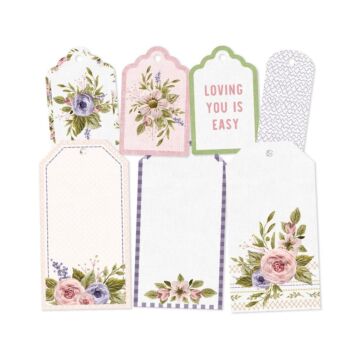P13 - Stitched With Love Double-Sided Cardstock Tags 7/Pkg #03