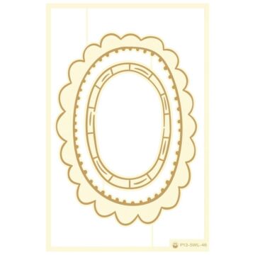 P13 Die-Cut Chipboard Embellishments 4"X6" Stitched With Love #03, 2/Pkg