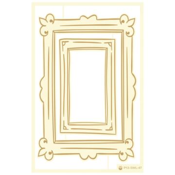 P13 Die-Cut Chipboard Embellishments 4"X6" Stitched With Love #04, 2/Pkg