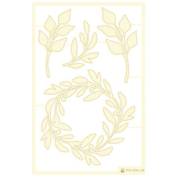 P13 Die-Cut Chipboard Embellishments 4"X6" Stitched With Love #05, 4/Pkg