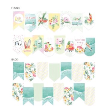 P13 Summer Vibes Double-Sided Cardstock Die-Cuts Banner