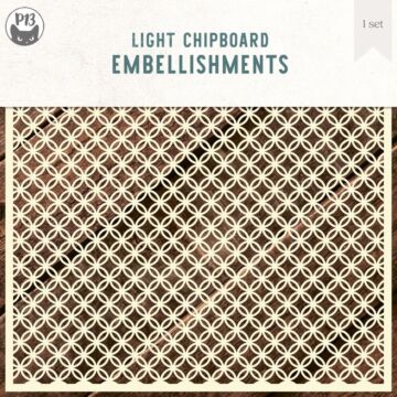 P13 Light Chipboard Decoration Base 6"X6" Circle Link Background Medium
