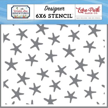 Echo Park Stencil 6"X6" Swimming Starfish