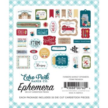 Echo Park Cardstock Ephemera 33/Pkg Icons, Farmer's Market