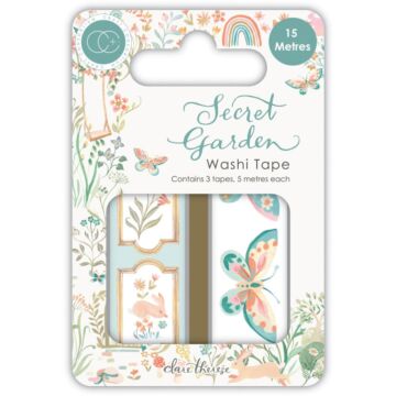 Craft Consortium Washi Tape 3/Pkg Secret Garden
