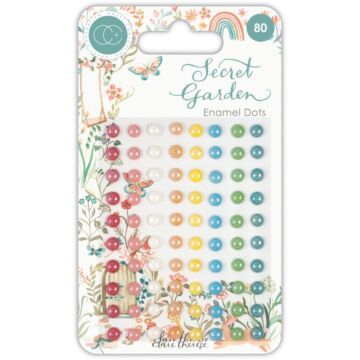 Craft Consortium Adhesive Enamel Dots 80/Pkg Secret Garden