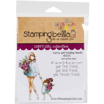 Stamping Bella Cling Stamps Curvy Girl Holding Hands