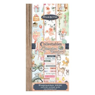 Stamperia Collectables Single-Sided Paper 6"X12" 10/Pkg Celebration, 10 Designs/1 Each