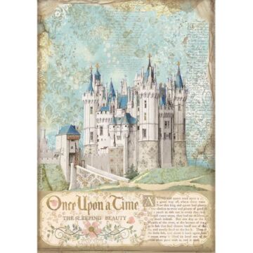 Stamperia Rice Paper Sheet A4 Castle, Sleeping Beauty