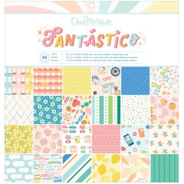 American Crafts Single-Sided Paper Pad 12"X12" 48/Pkg Odeb Marshall Fantastico