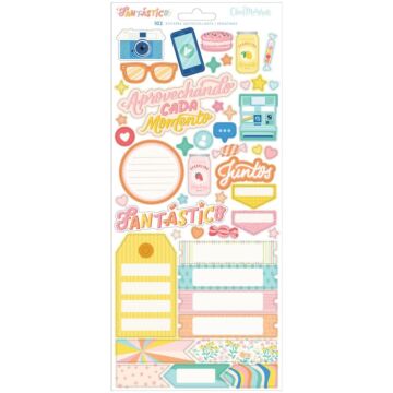 Odeb Marshall Fantastico Cardstock Stickers 6"X12" 102/Pkg Accents & Phrases