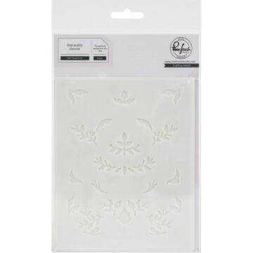 Pinkfresh Studio Stencils 4.25"X5.25" 5/Pkg Folk Floral Print