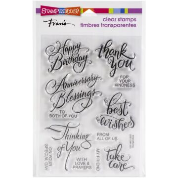 Stampendous Perfectly Clear Stamps Brushed Messages