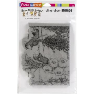 Stampendous House Mouse Cling Stamp Drying Herbs